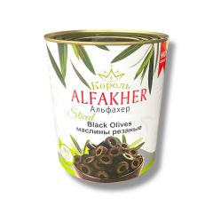 Маслины резаные б/к ALFAKHER 3100мл, ж/б, Египет