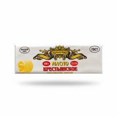 Масло сливочное Купавушка Крестьянское несоленое 72,5% 500гр