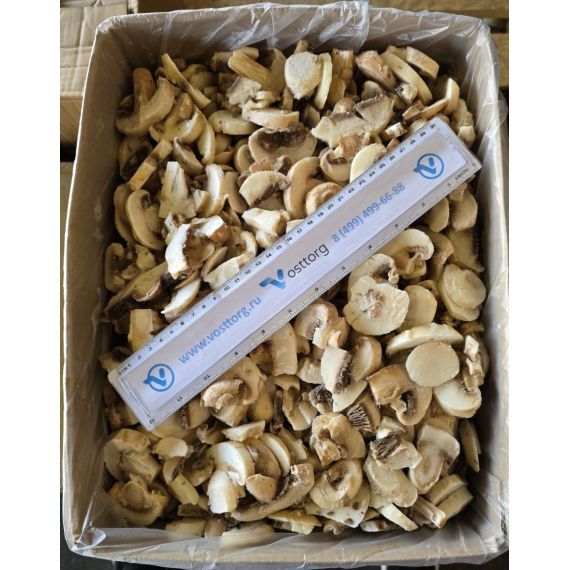 Шампиньоны резаные замороженные 10 кг